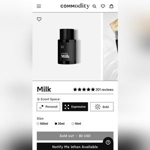 NEW COMMODITY MILK PERFUME